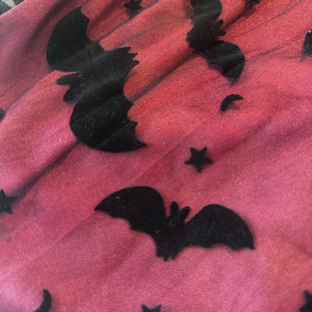 Black Bat burgundy skirt